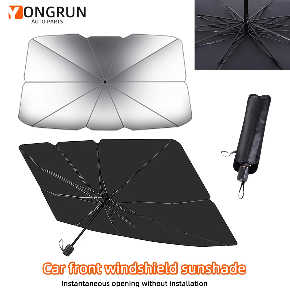 Parasol para parabrisas delantero de coche, sombrilla de vidrio, protector solar, tela de aislamiento térmico, sombrilla