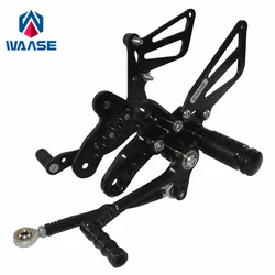 WAASE Adjustable Rider Rearset Footrests Foot Pegs For SUZUKI Hayabusa GSXR GSX-R 1300 GSX1300R 1999-2007 2008-2020