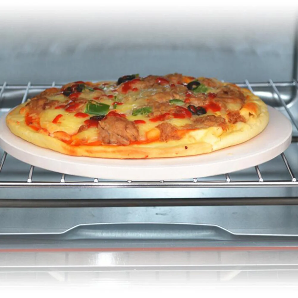 

1Pcs Durable Heat Resistant Pizza Stone Non-Stick Surface Smooth Polished Baking Tool for Crispy Pizza Bread Pie Home Baking