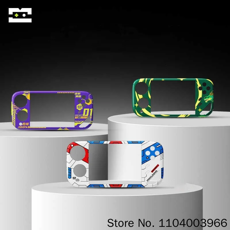 MINILOONG Replacement Front Cover Magnetic Modular Case For Pocket 1 Game Console DIY Personalized Green Dragon Accessory