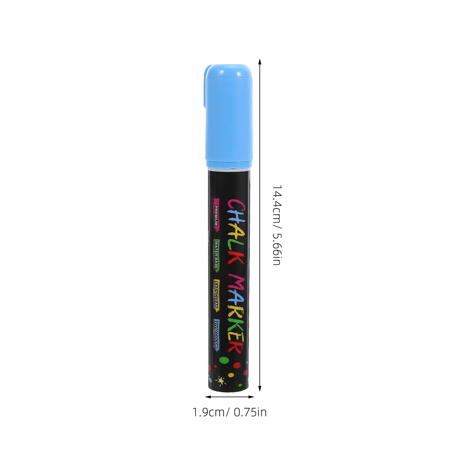 8Pcs Fluorescent Chalkboard Marker Ergonomic Liquid Chalk Pens Thick Tip Bold Lines Easy Erase Multi Color for Blackboard Glass