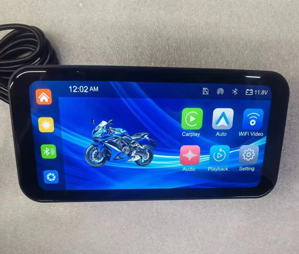 6.25 بوصة تعمل باللمس BT اتصال التحكم الصوتي دراجة نارية CarPlay TPMS اختياري BT AirPlay أندرويد السيارات CarPlay لركوب الدراجات