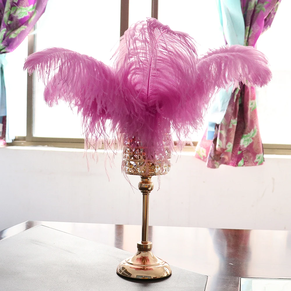 

Wholesalers Natural Ostrich Feathers Decorat 40-45 cm Pink Feather Crafts for Clothes Sewing Table Decoration Dress Accessories