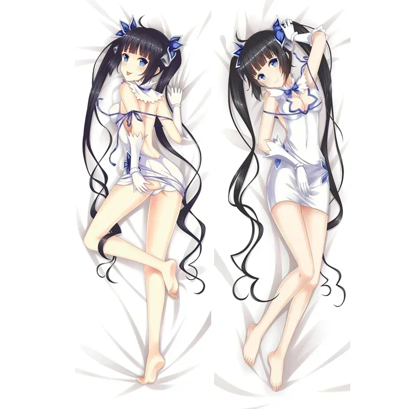 Anime est-ce mal d'essayer de ramasser des filles dans un donjon? Taie d'oreiller complète Hestia Dakimakura, coussin Otaku