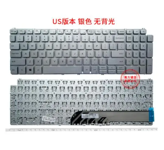 

New for Dell Inspiron 15 5501 5502 5508 5509 5515 5584 5590 5593 5594 5598 7590 7591 P42E Laptop Keyboard US no backlit silver