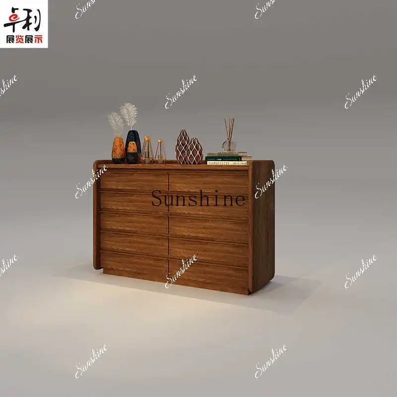 

Retro wall decoration jewelry store multi-pump clothing store window display display cabinet customization FT