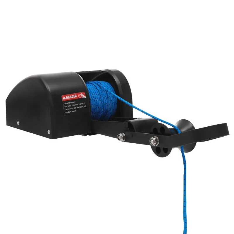 100ft Rope, Easy InstallElectric Anchor Winch, 45lbs Capacity, 12V Motor,
