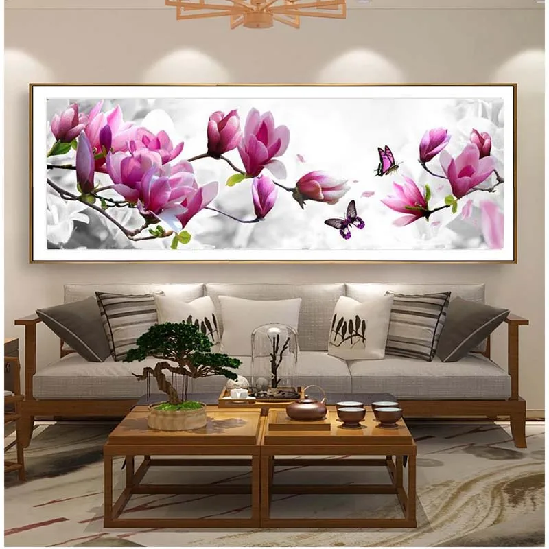 

Roseplato Abstract Orchid Flowers Canvas Painting Modern Landscape Posters and Prints Wall Pictures for Living Room Home Decor