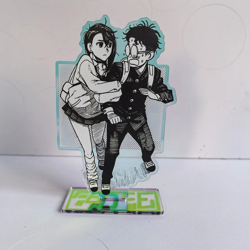 Anime Figure DAN DA DAN Momo Laser Acrylic Keychain Stand Model Plate Fans Bag Gift Display Fashion Cosplay Ornaments Decoration