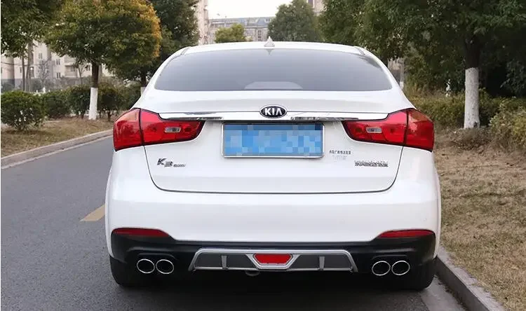 For Kia Forte Body kit spoiler 2013-2015 For Kia Forte K3 ABS Rear lip rear spoiler front Bumper Diffuser Bumpers Protector