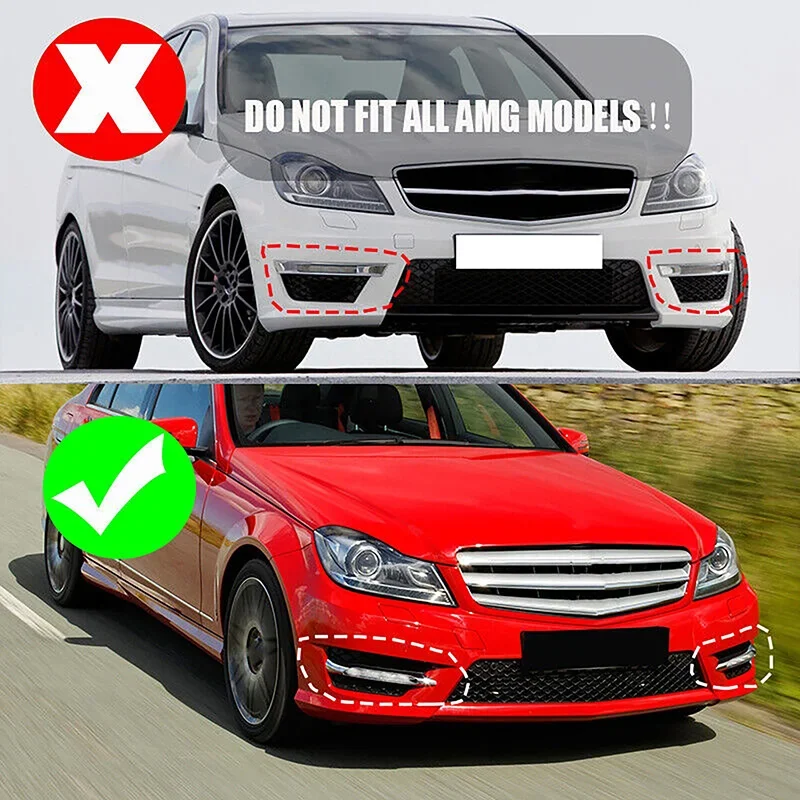 LED Light Car Front Bumper Left, Right LED Anti-Fog DRL Running Turn Signal Lamp For Mercedes-Benz W204 W212 C250 C280 C350 E350 view 2