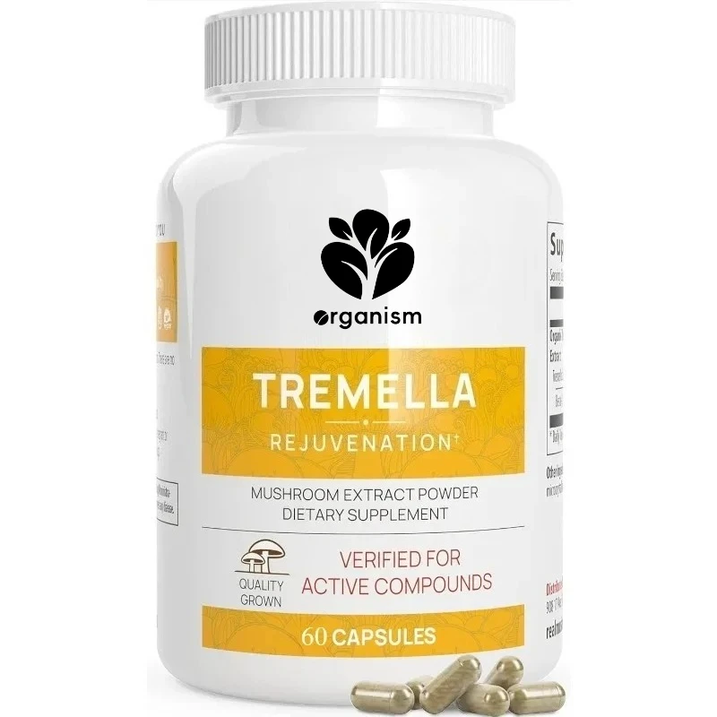 Extracto de Tremella Fuciformis - 60 cápsulas para la salud inmune, de la piel y en general - Puro y sin OGM