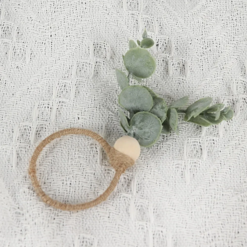 1-48PCS Napkin Ring Eucalyptus Leaves Napkin Ring Fruit Napkin Ring Restaurant Banquet Table Simulation Leaves Napkin Buckle