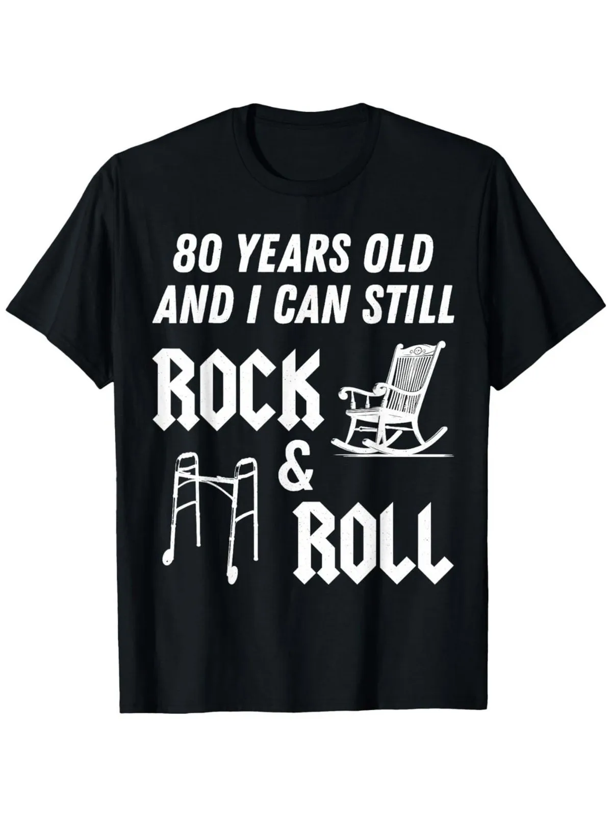Vintage 80Th Birthday T-Shirt Gag Funny 80Th Birthday Decorations Comfort Fit Men'S Crew Neck Ultra Soft Breathable Moisture Wic