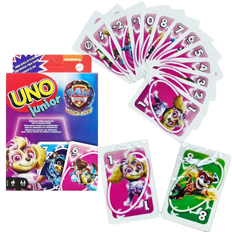 Mattel Board Game UNO Junior Series of Uno Card Game Solitaire Casual Party Board Card Toy Birthday Christmas