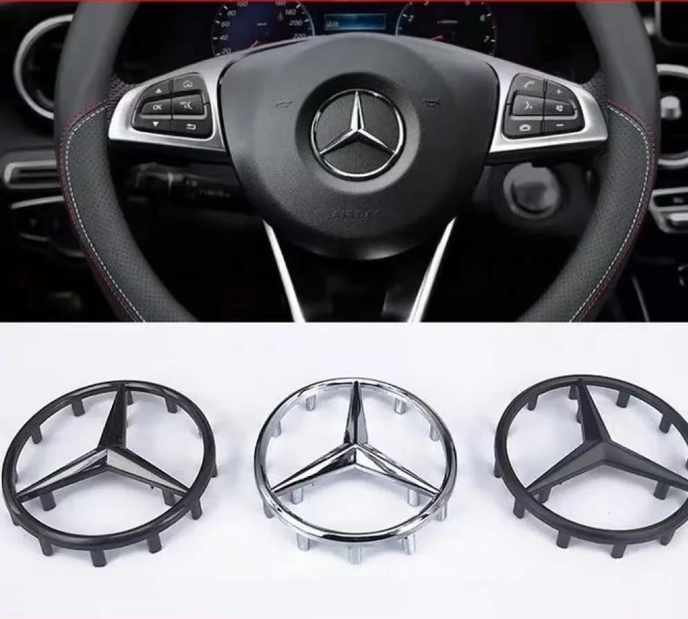 Top Quality 52mm 57mm Steering Wheel Center Badge Star Logo Car Emblem with 18 Pins for Mercedes Benz C CLA CLS GLC GLE GLS E