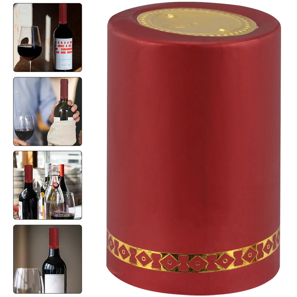 

50pcs Red Seals Heat Shrink Caps Wine Bottle Resealer Kit For Cruise Sparkling Wine Preservation Stopper Bottle Sealer Accessory
