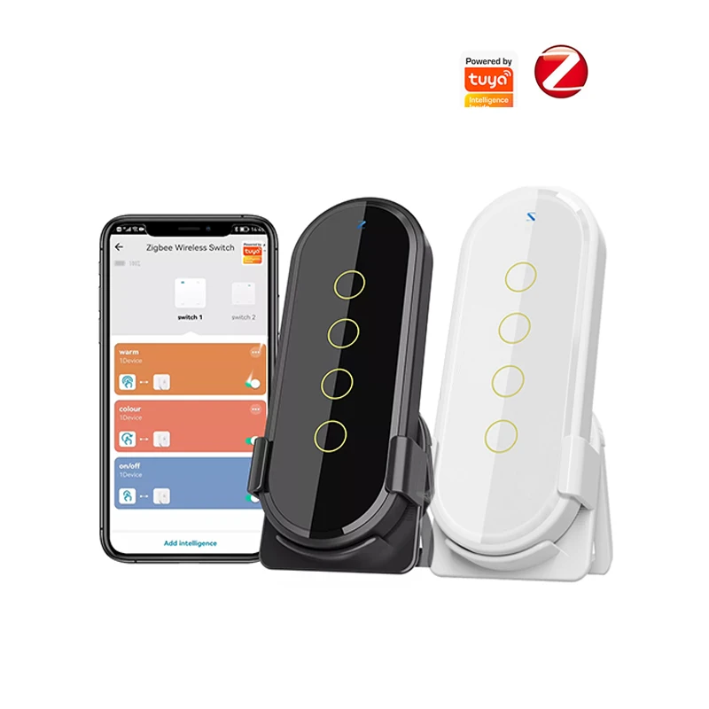 

Беспроводной умный домашний переключатель Tuya ZigBee, современный 4-бандовый 12-сценарный пульт дистанционного управления, приложение Smart Life, умный сенсорный выключатель света, сейф