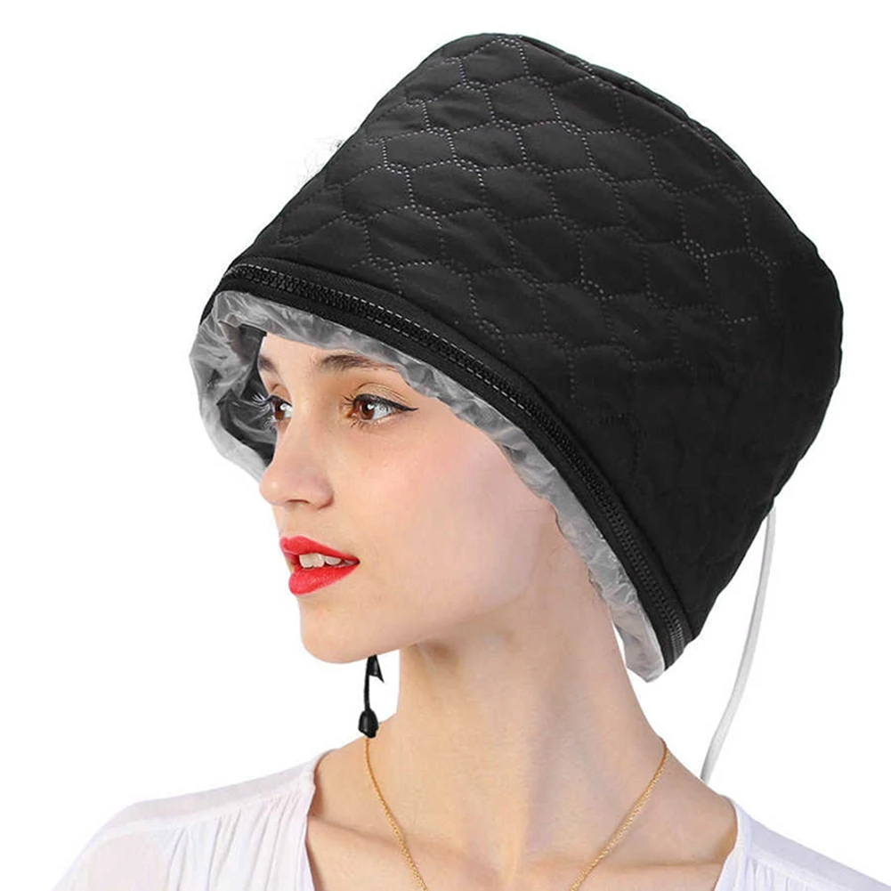 B59B-Household Electric Heating Hat Cap Adjustable Hot Oil Treatment Hat Salon Barber Accessories For Hair Care US Plug