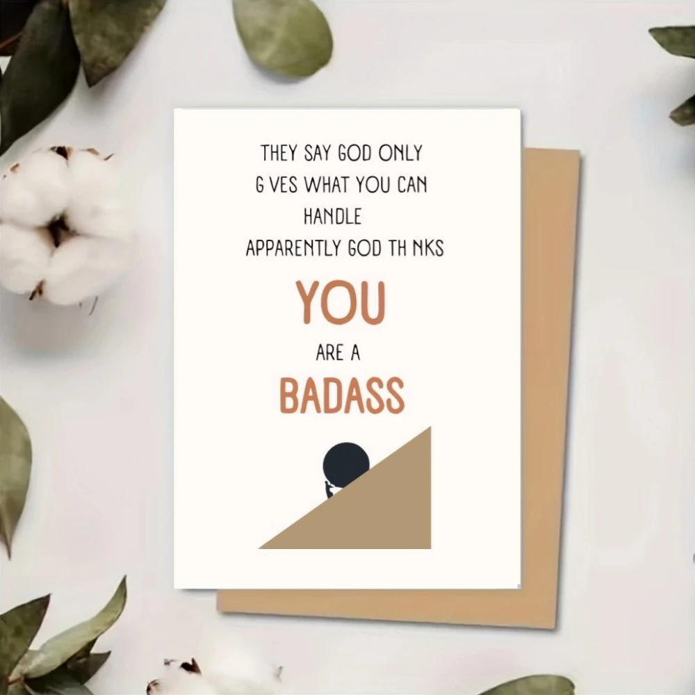 10pcs original greeting card funny  rehabilitation card encouragement card they say God only gives you things you can handle