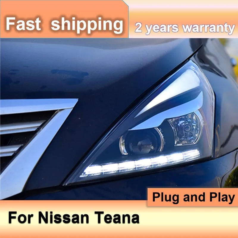 

Автомобильные аксессуары для фар Nissan Teana 2009-2012 Teana, фара DRL, указатель поворота, линза проектора ближнего и дальнего света