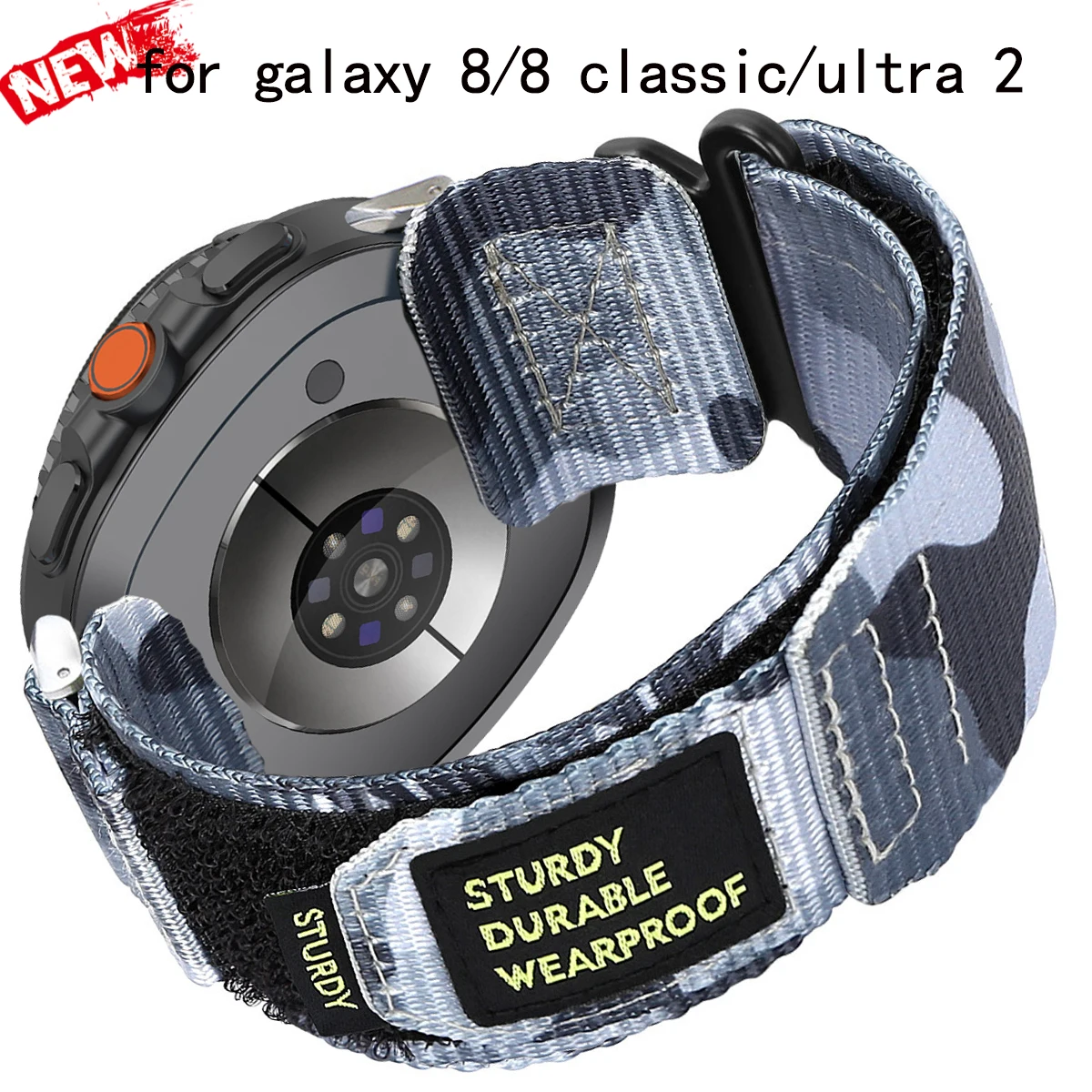 Für Nylon-Sportarmband für Samsung Galaxy Watch 8/8, klassisches Ersatzarmband für Galaxy Ultra 2, taktisches Armband-Zubehör