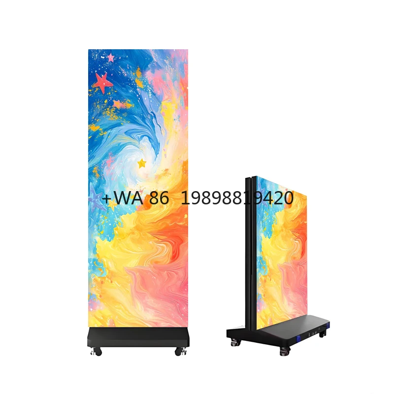 

Poster Display Totem Banner Video Wall Indoor Foldable Vertical LED Display Screen