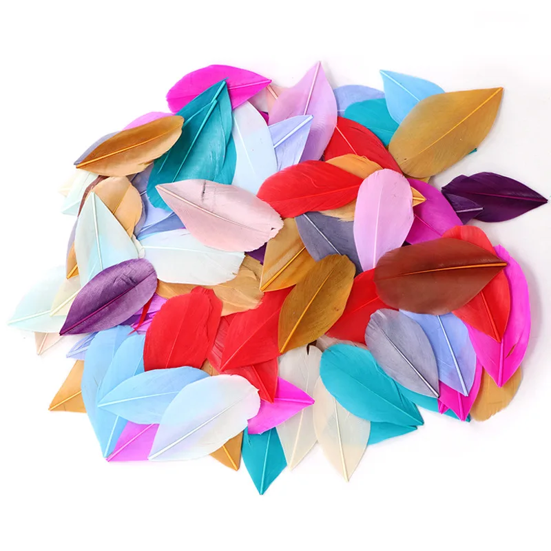 

4-7cm Floating Head Feathers Natural Goose Feather DIY Jewelry Pendant Dyed Colorful Plumes Craft Decoration Material