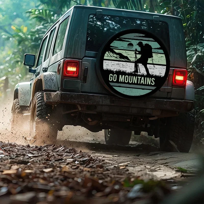 Mountain Climber Silhouette Rear Window Sticker - Durable, Tear-Resistant Material, Sun & Dust Resistant, Ideal For SUVs, Off-Ro