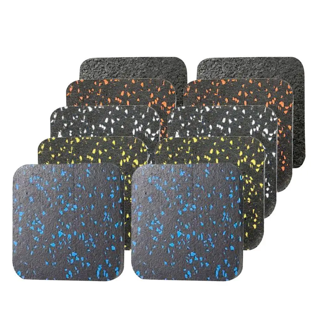 2Pcs Treadmill Shock Absorbing Mat Furniture Rubber Gym Exercise Floor Pad