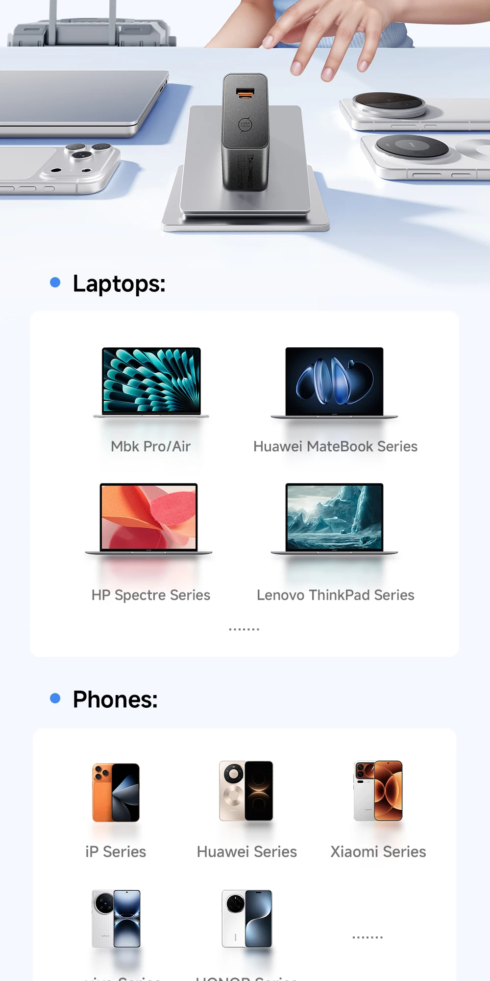 Essager 65W GaN Ladegerät PD-Ladegerät Typ C USB-Ladegerät unterstützt QC3.0 Tragbares Schnellladegerät für iPhone Huawei Xiaomi Laptop-Ladegerät – Detail 9