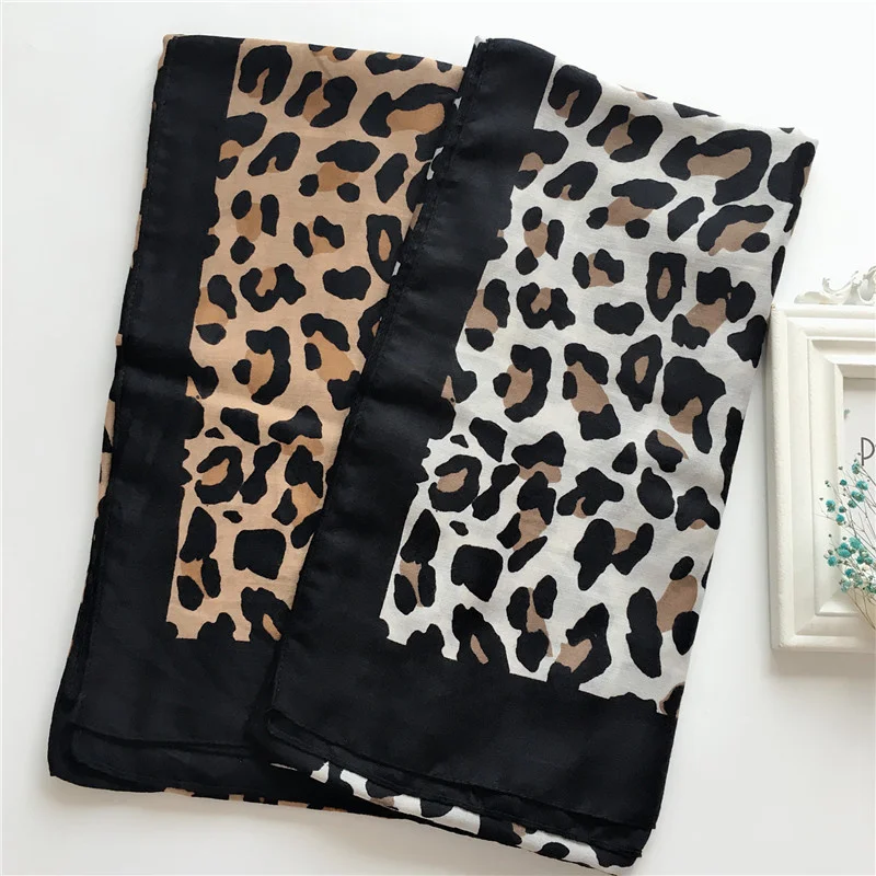 90*180cm Muslim Headscarf Outdoor Cotton Linen Scarf Four Seasons Warm Popular Leopard Fashion Lightweight Luxury Scarf