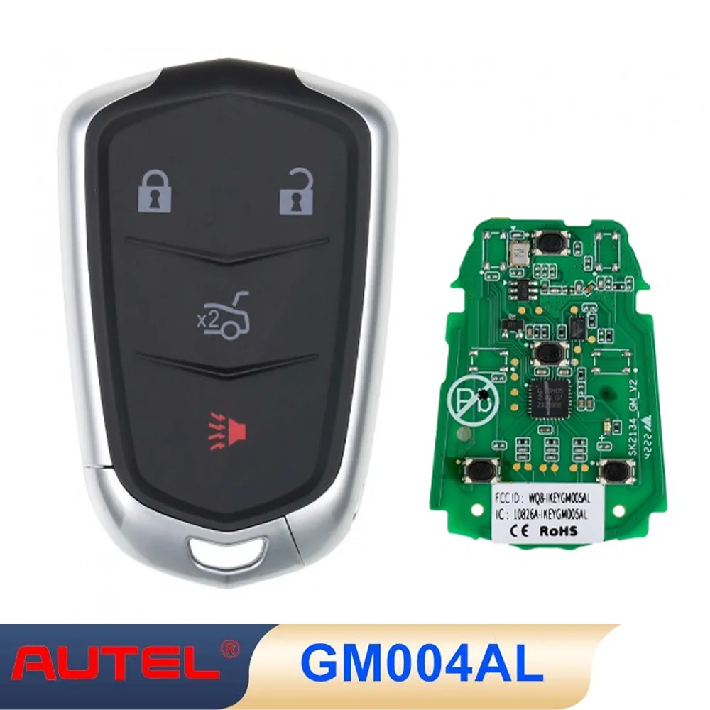 

5 Pcs/lot Atuel IKEY GM004AL Universal Smart Key 4 Buttons Autel Remote For GM Cadillac