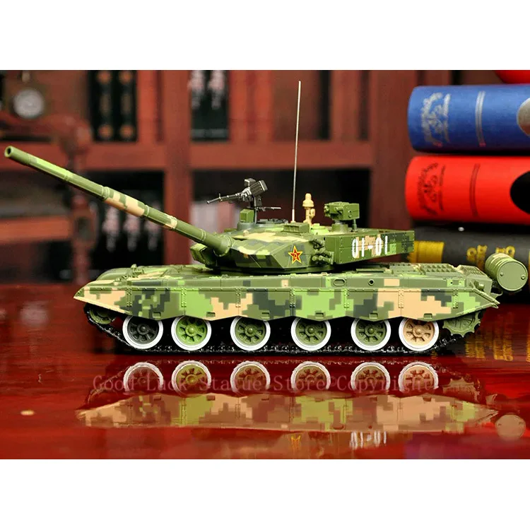 

COOL--30CM long Military war enthusiast fans # 1:30 China army modern Simulated 3D T99 battle tank chariot alloy Model statue