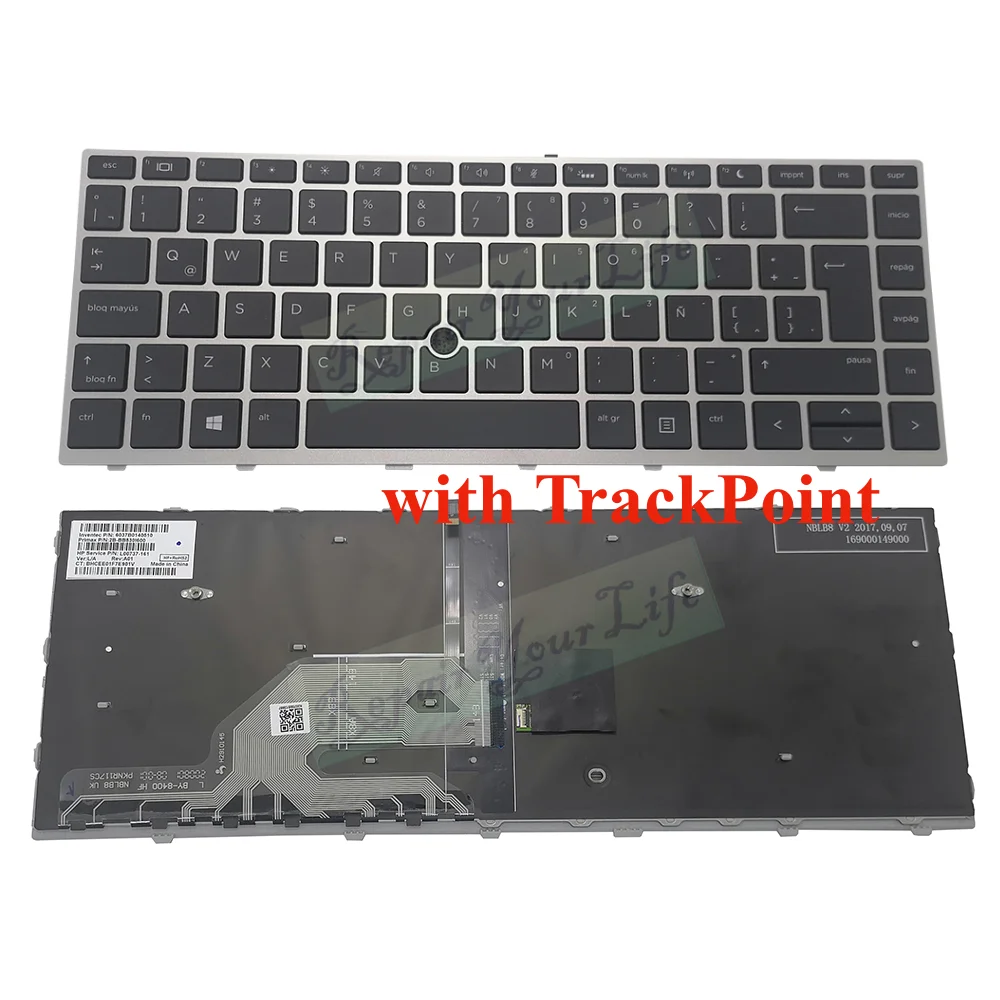 440G5 LA/SP Latin Spanish Backlit Keyboards for HP ProBook 430 440 G5 445 G5 zhan 66 Pro g1 Silver Frame Track Point SPA Light