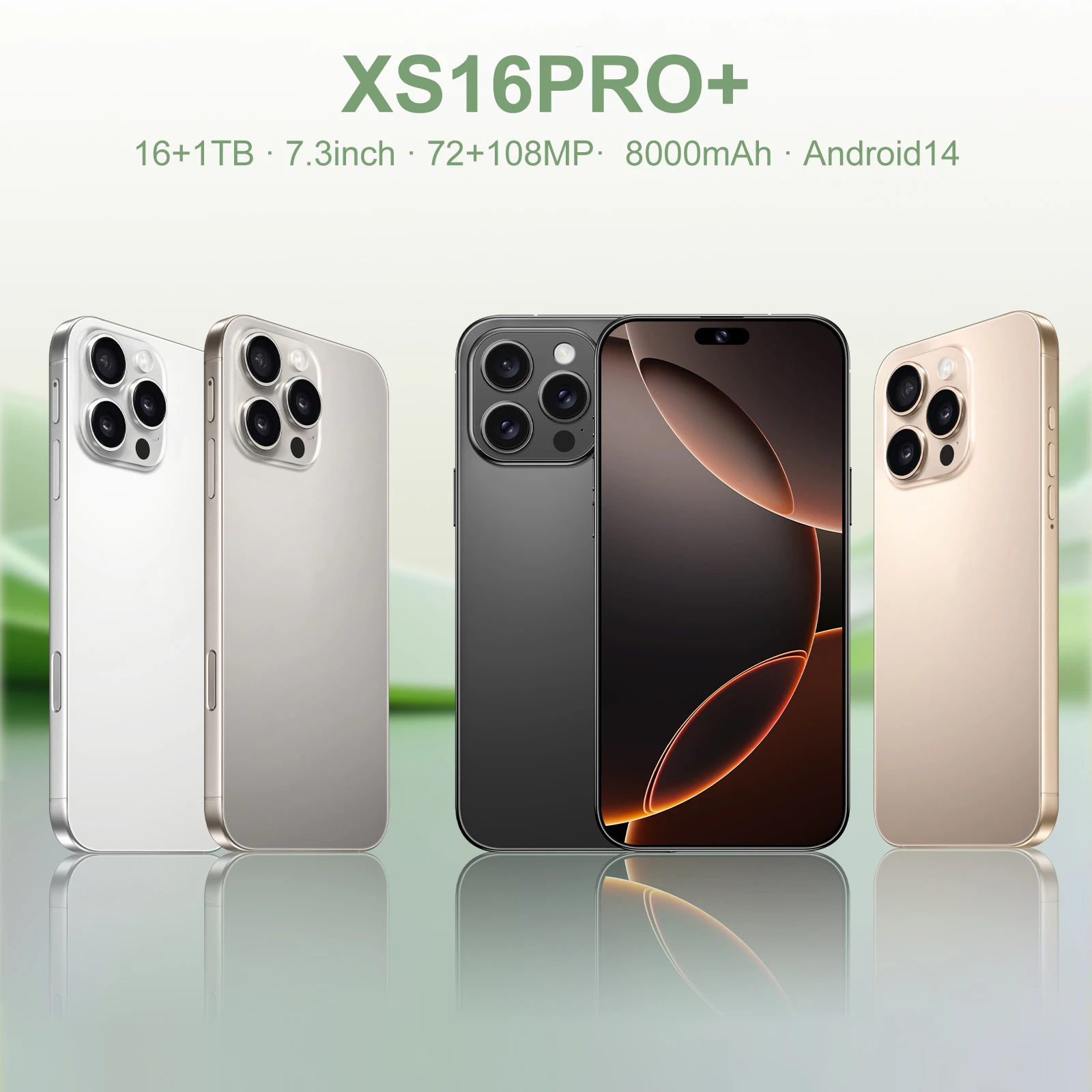 الأصلي للعلامة التجارية الجديدة XS16 Pro + الهاتف الذكي 7.3 بوصة شاشة كاملة 4G 5G هاتف محمول 8000mAh الهواتف المحمولة النسخة العالمية