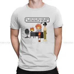 The It Crowd The Fire T Shirt Vintage Alternative Men's Tshirt Oversized O-Neck Streetwear