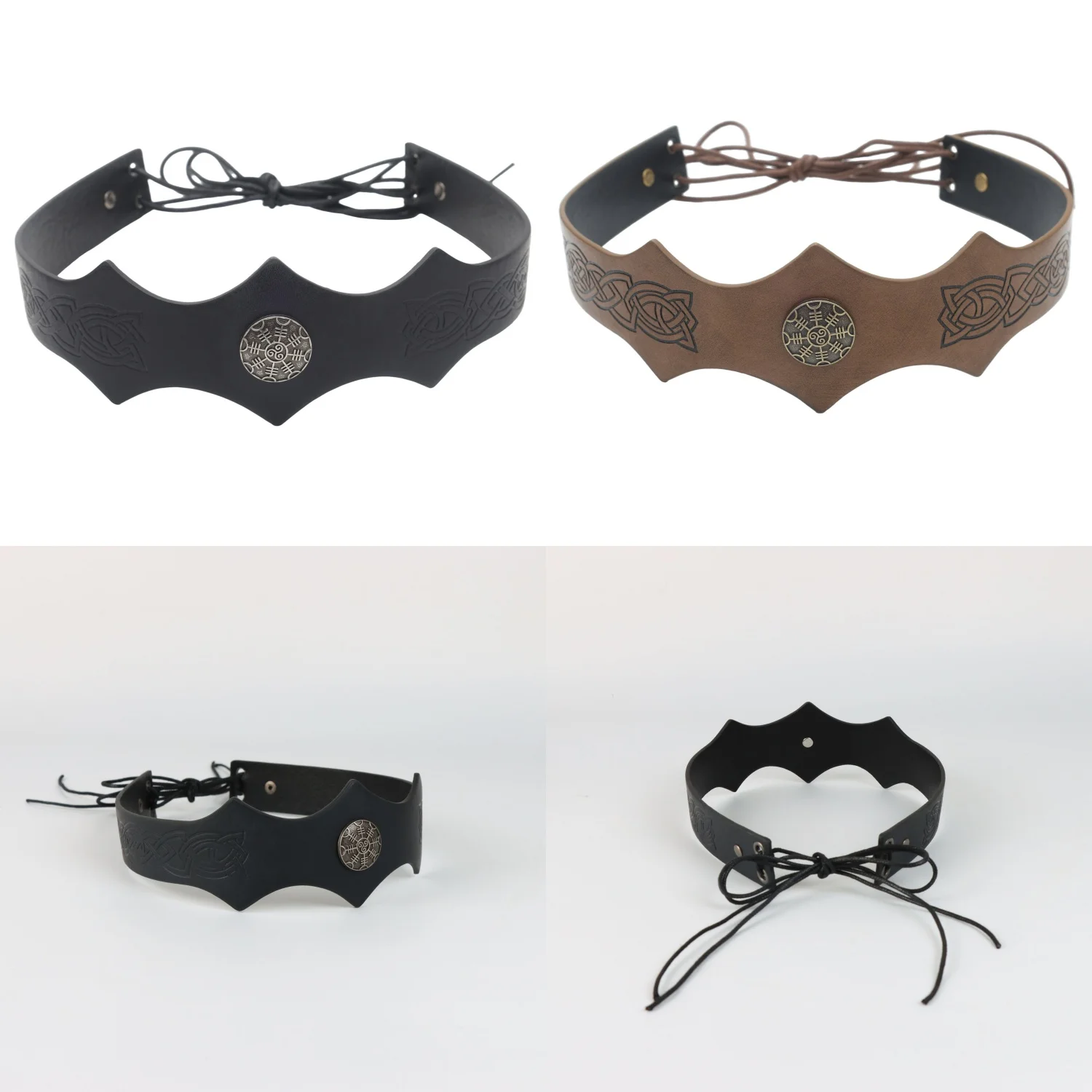 Medieval Knight Headband Viking King CrownDress Up Halloween Cosplay LARP AccessoryAncient Roman Warrior Gladiator Headgear