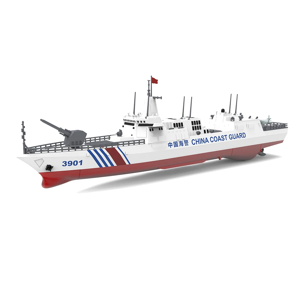 S16C 2.4G RC Łódź Policyjna Wodna Armatka Niszcząca Wersja RTR Podwójny Silnik Model Łodzi z Funkcją Spryskiwania Wody Uniwersalny Model Łodzi RC Zabawka