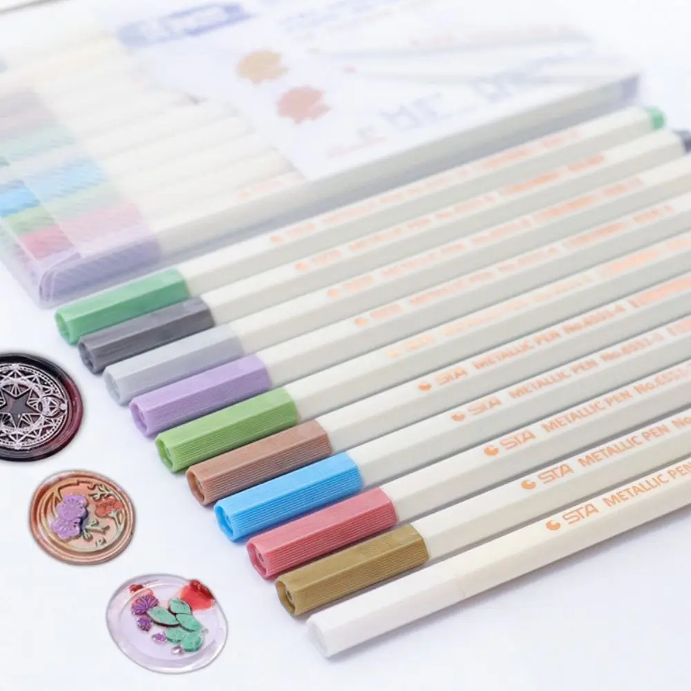 

DIY Card Making Wedding Decoration Fire Lacquer Seal Stamp Graffiti Pen Wax Stamp Mark Pen Waxing Color Pens Color Mark Pen