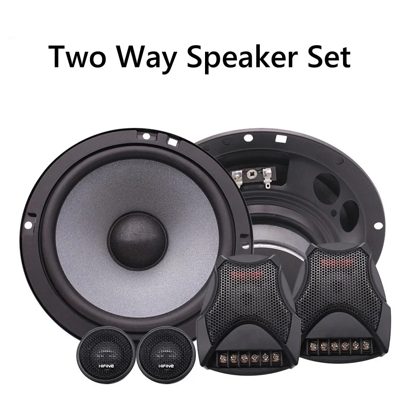 6.5 inch Subwoofer 80W High Power Speaker HiFi Car Speaker Kit 2-Way Full Range Frequency Automotive Audio Music Stereo Speaker