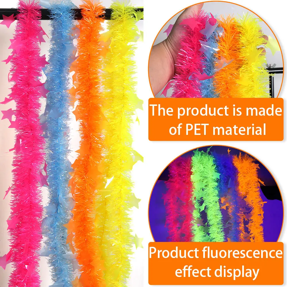 UV Light Party Decorations Black Light Reaction Formal Hat Fluorescent Gloves Glasses Straw Neon Party Supplies