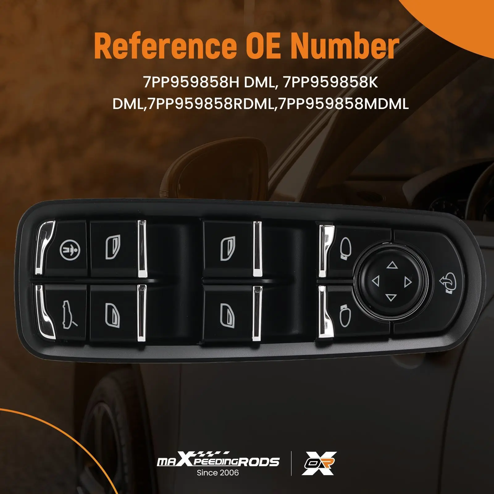 

Front Left Power Window Switch for Porsche Cayenne Macan Panamera 2015 2016