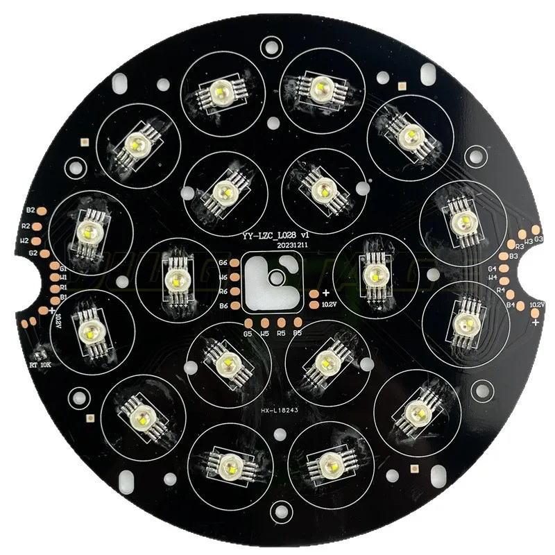 Repair Replacement RGBW 194mm LED Panel Board For Indoor Led Flat Par Light 18 Led
