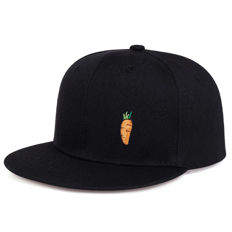 Hip Hop baseball Cap Cartoon Carrot embroidery Golf Hat Adjustable Cotton Snapback Hats for Men Women Trucker Caps gorra