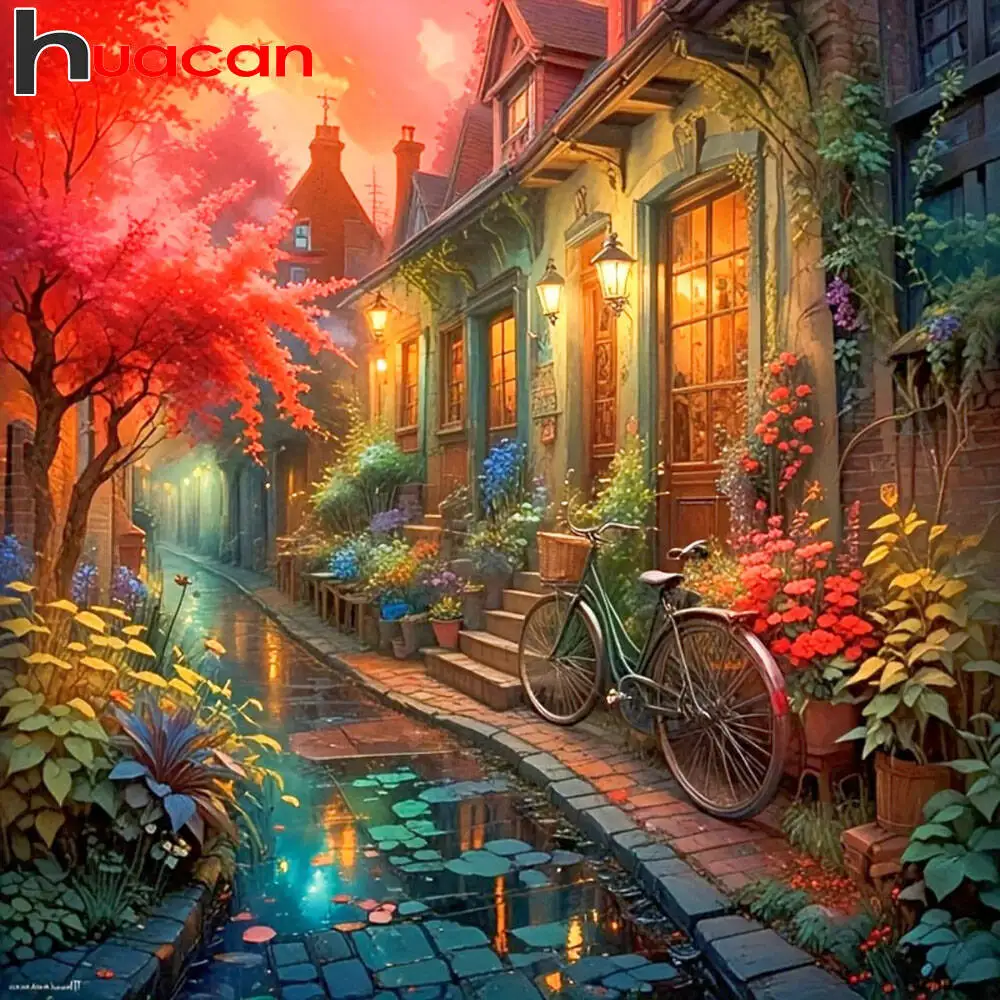 Huacan 2025, neue Kollektion, Diamant-Gemälde, Delphin, Himmel, Diamant-Stickerei, Meer, Sonnenuntergang, Mosaik, Kunst, Dekoration, Gemälde