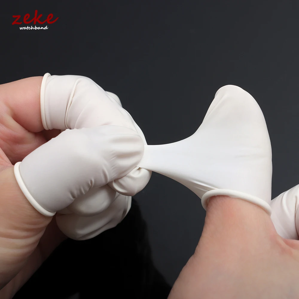 White Sterile Disposable Powder Free Industrial Electronic Latex Fingertip Protector Gloves Watch Repair Tool for Watchmaker Kit