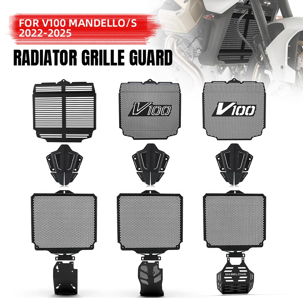 

For Moto Guzzi V100 Mandello/S 2022-2023-2025 Aluminium Radiator Cylinder Head Engine Guard Complete Set Motorcycle Accessories