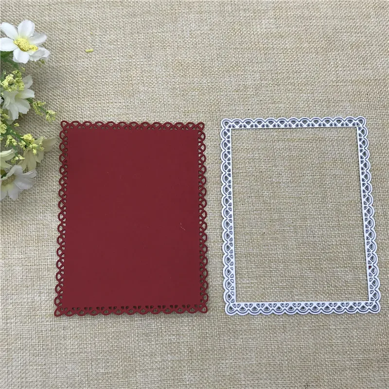 5pcs Laced Rectangle Frame Set for Scrapbooking