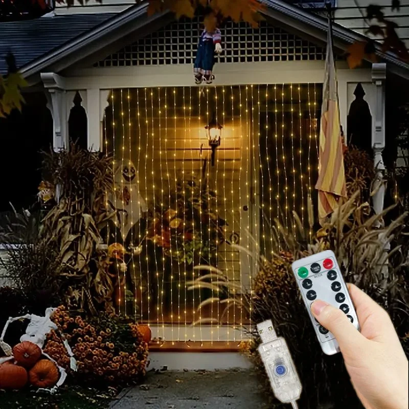 

6/4/3 м светодиодные гирлянды, светодиодные гирлянды для штор с гирляндой, пульт дистанционного управления, USB-шторы, гирлянда, рождественское украшение для дома